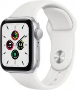 Apple Watch SE GPS 44mm Silver Aluminum Case w. White Sport B. (MYDQ2)