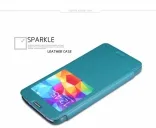Кожаный чехол (книжка) Nillkin Sparkle Series для Samsung G900 Galaxy S5 (Бирюзовый)