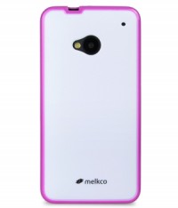 TPU чехол Melkco Poly FRAME для HTC One / M7 (+ пленка) (Сиреневый / Белый) - ITMag