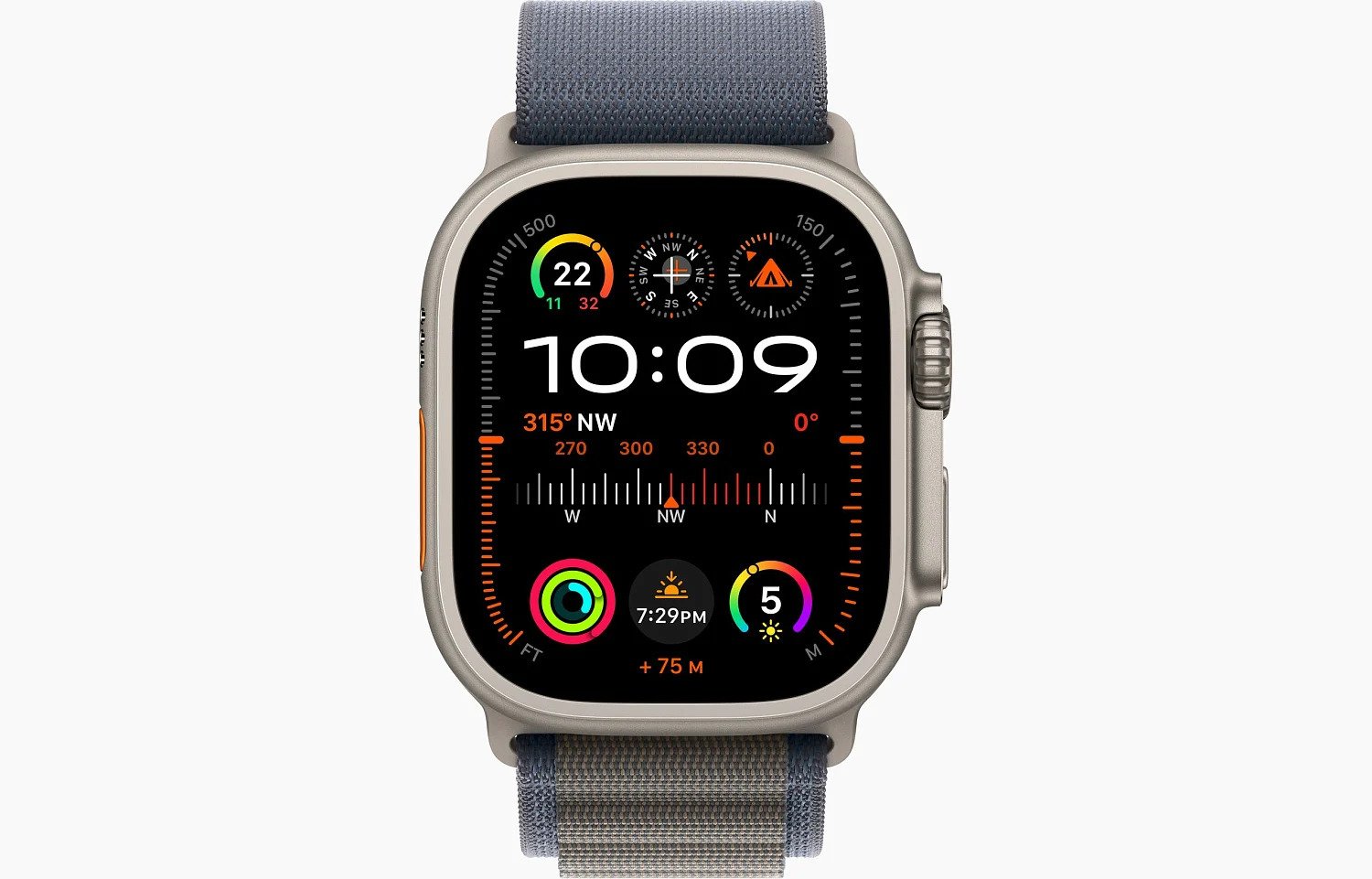 Apple Watch Ultra 2 GPS + Cellular 49mm Titanium Case with Blue Alpine Loop - Medium (MREP3) - ITMag