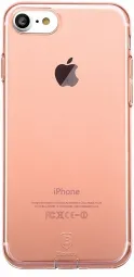 Чехол Baseus Simple Series Case (With-Pluggy) For iPhone7 Transparent Rose Gold (ARAPIPH7-A0R)