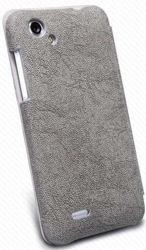 Кожаный чехол (книжка) Nillkin Fresh Series для HTC One SC t528d (Серый) - ITMag