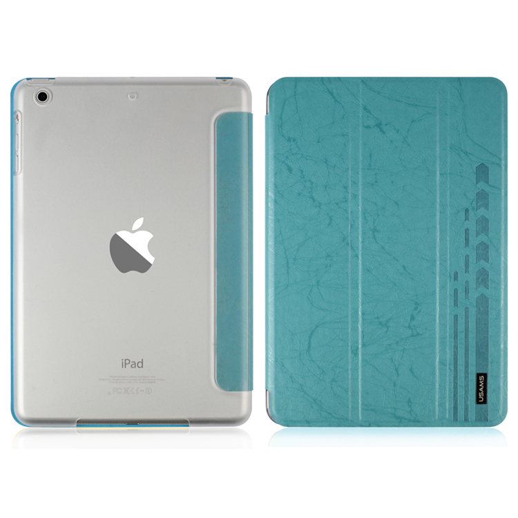 Чехол USAMS Jane Series for iPad Air Tri-fold Stand Smart Leather Case Blue - ITMag