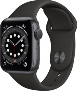 Apple Watch Series 6 GPS 44mm Space Gray Aluminum Case w. Black Sport B. (M00H3)