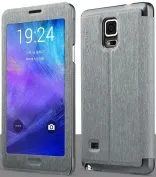 Чехол USAMS Touch Series Leather Cover for Samsung Galaxy Note 4 w/ APP Smart Dormancy - Iron Grey