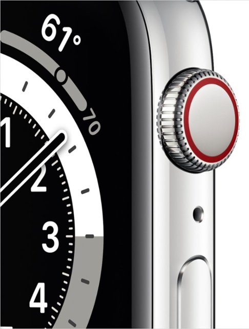 Apple Watch Series 6 GPS + Cellular 44mm Silver Stainless Steel Case w. Silver Milanese L. (M07M3) - ITMag