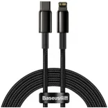 Кабель Lightning Baseus Tungsten Gold Fast Charging Data Cable Type-C to Ligtning PD 20W 2m Black (CATLWJ-A01)
