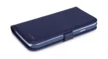 Кожаный чехол Nuoku (книжка) для Samsung i9500 Galaxy S4 (+ пленка) (Синий)