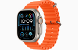 Apple Watch Ultra 2 GPS + Cellular 49mm Titanium Case with Orange Ocean Band (MREH3)