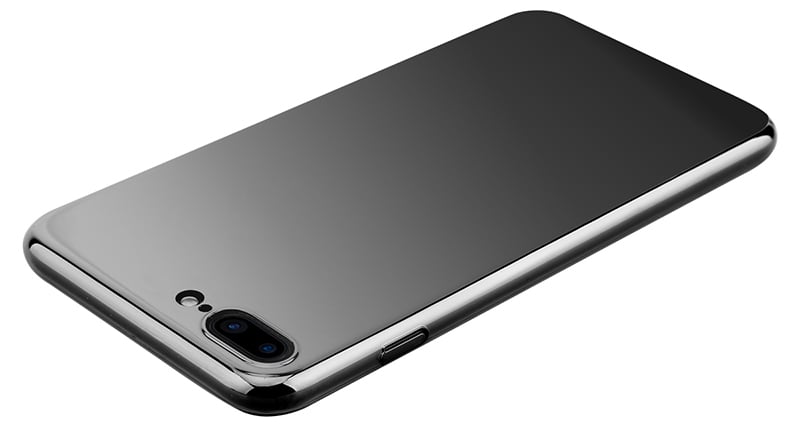 Чехол Baseus Glass Case For iPhone 7 Mirror black (WIAPIPH7-GZ01) - ITMag