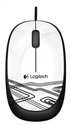 Logitech M105 Corded Optical Mouse (White)