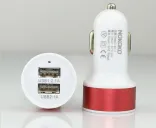 Автомобільний зарядний пристрій EGGO 2 USB 2.1 A White/Red