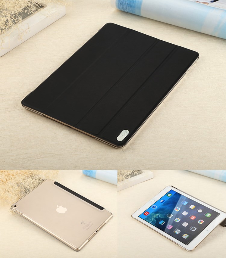 Чехол USAMS Viva Series for iPad Air 2 Slim Four-fold Stand Smart Leather Case - Black - ITMag