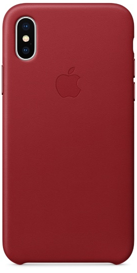 Apple iPhone X Leather Case - PRODUCT RED (MQTE2) - ITMag