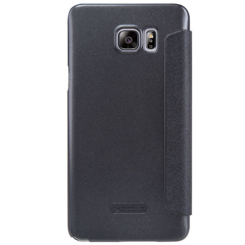 Кожаный чехол (книжка) Nillkin Sparkle Series для Samsung Galaxy Note 5 (Черный) - ITMag