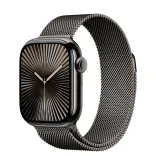 Apple Watch Series 10 GPS + Cellular 46mm Slate Titanium Case w. Slate Milanese Loop - M/L (MWYW3)