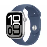 Apple Watch Series 10 GPS 46mm Silver Alu. Case w. Denim Sport Band - M/L (MWWM3)