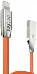 Кабель Dotfes Lightning to USB A04 Zinc Alloy Texture оранжевый (DF-A04-UC-OR)