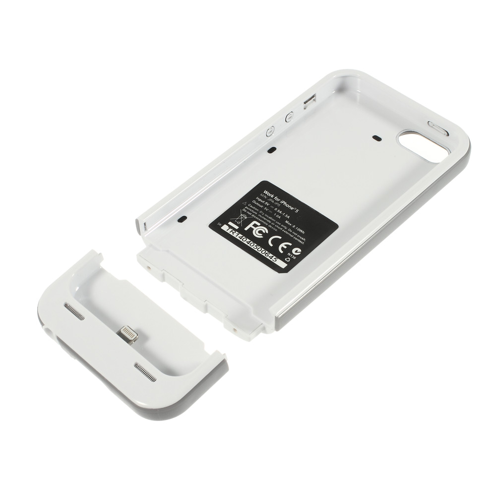 Чехол EGGO с аккумулятором 1700mAh для iPhone 5/5s - White - ITMag