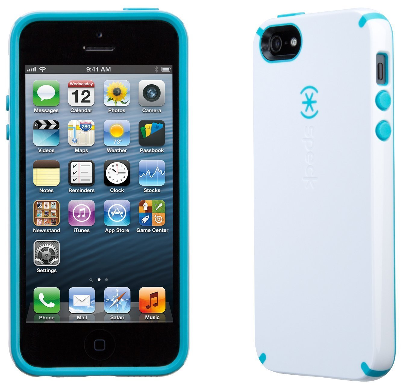 Чехол Speck Products CandyShell Case for iPhone 5/5s - White/Peacock Blue - ITMag