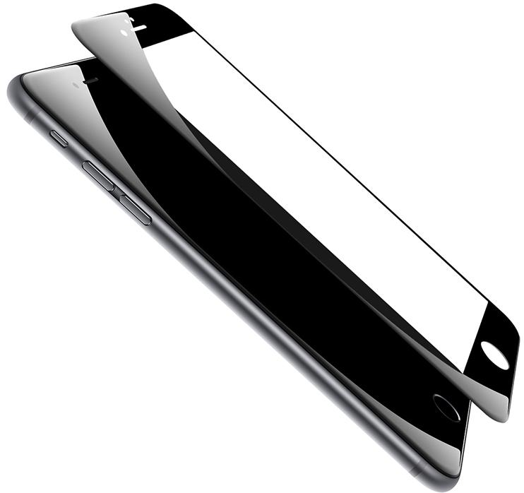 Защитное стекло Baseus Silk-screen 3D Arc Protective Film для iPhone 6 Plus/6s Plus Black (SGAPIPH6SP-B3D01) - ITMag