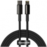 Кабель Lightning Baseus Tungsten Gold Fast Charging Data Cable USB for Lightning 1m Black (CALWJ-01)