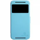 Кожаный чехол (книжка) Nillkin Fresh Series для HTC New One 2 / M8 (Голубой)