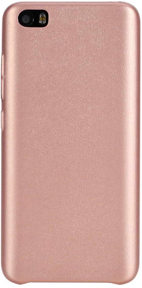 Кожаная накладка ROCK для Xiaomi Mi5 (Розовая/Rose Gold) - ITMag