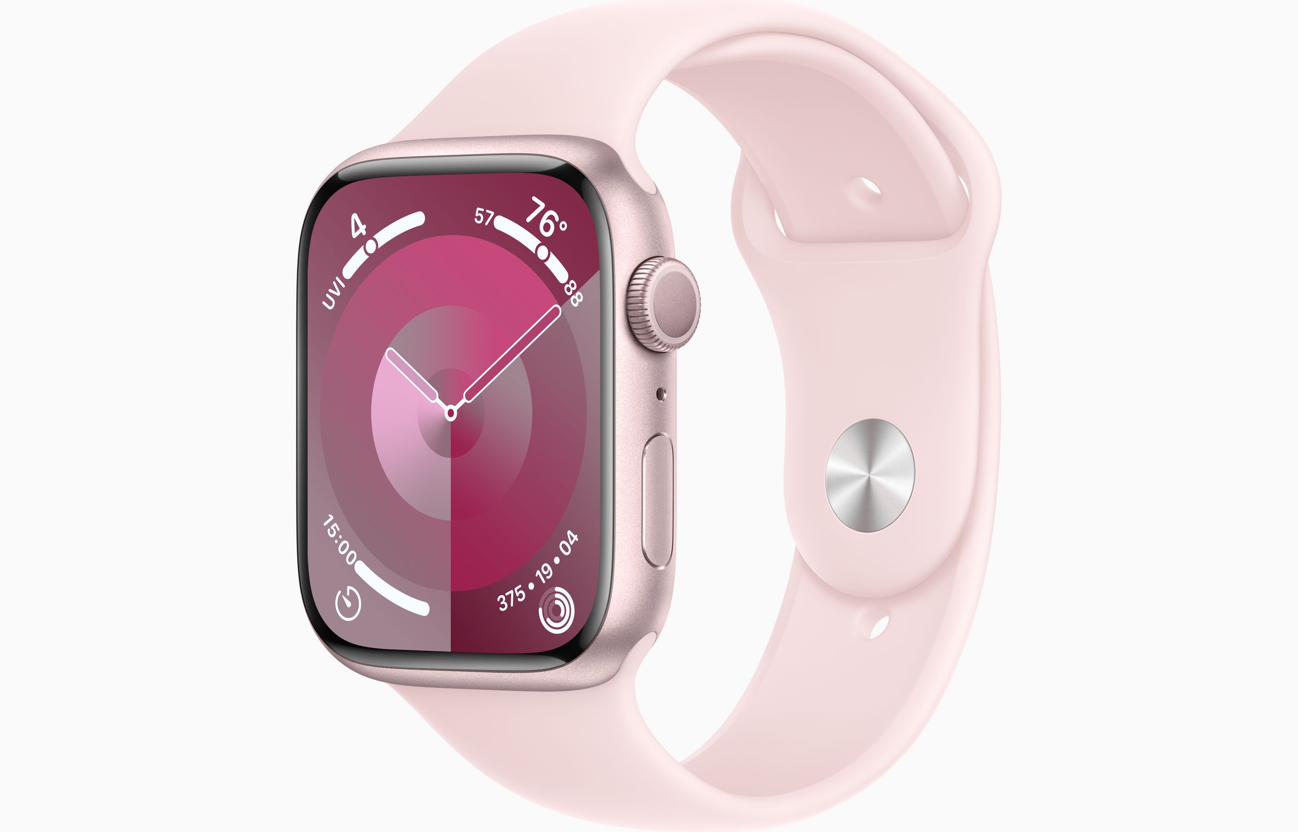 

Apple Watch Series 9 GPS 41mm Pink Aluminum Case w. Light Pink S. Band - S/M (MR933)