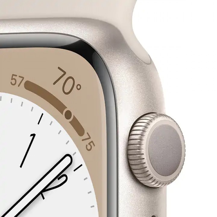 Apple Watch Series 8 GPS 41mm Starlight Aluminum Case with Starlight Sport Band M/L (MNUF3) - ITMag