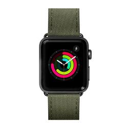 Кожаный ремешок для Apple Watch 42/44 mm LAUT TECHNICAL Military Green (LAUT_AWL_TE_GN) - ITMag
