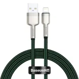 Кабель Lightning Baseus Cafule Metal Data Cable USB for Lightning 1m Green (CALJK-A06)