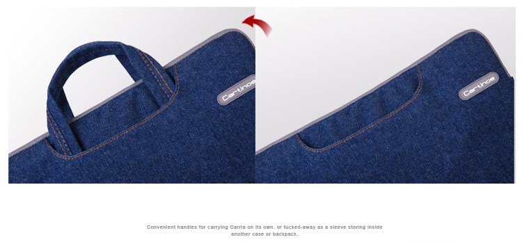 Сумка для ноутбука EGGO Cartinoe Jean Series для MacBook Air Pro 13.3 (Синяя / Blue) - ITMag