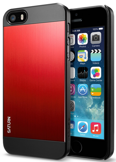 Чехол-накладка SGP Case Saturn Metal Red for iPhone 5/5S (SGP10143) - ITMag