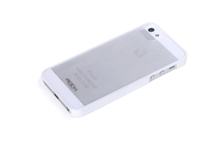 Пластиковая накладка ROCK Texture series для iPhone 5/5S (+пленка) (белый) - ITMag