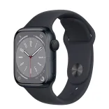 Apple Watch Series 8 GPS 45mm Midnight Aluminum Case w. Midnight Sport Band Extra Large (MNP83+MQH53)