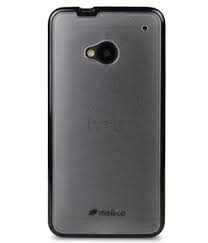 TPU чехол Melkco Poly FRAME для HTC One / M7 (+ пленка) (Черный / бесцветный) - ITMag