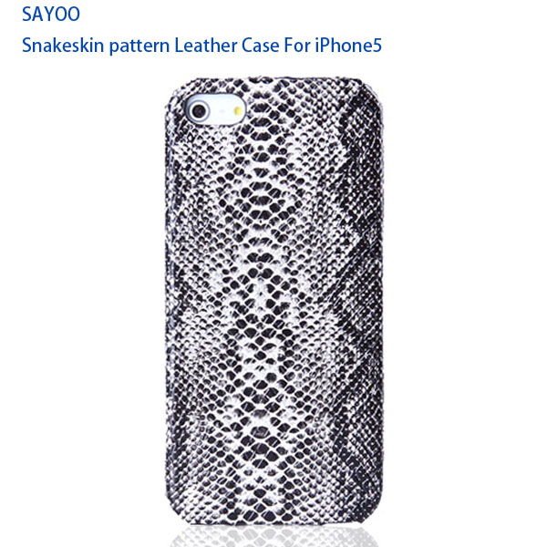 Кожаная накладка SAYOO Snake series для Apple iPhone 5/5S (Черный) - ITMag