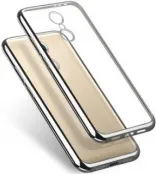 Прозрачный силиконовый чехол EGGO для Xiaomi Redmi 4/4 Prime с глянцевой окантовкой (Серебряный)