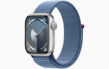 Apple Watch Series 9 GPS 45mm Silver Aluminum Case w. Winter Blue S. Loop (MR9F3)