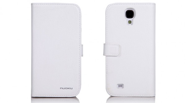 Кожаный чехол Nuoku (книжка) для Samsung i9500 Galaxy S4 (+ пленка) (Белый) - ITMag