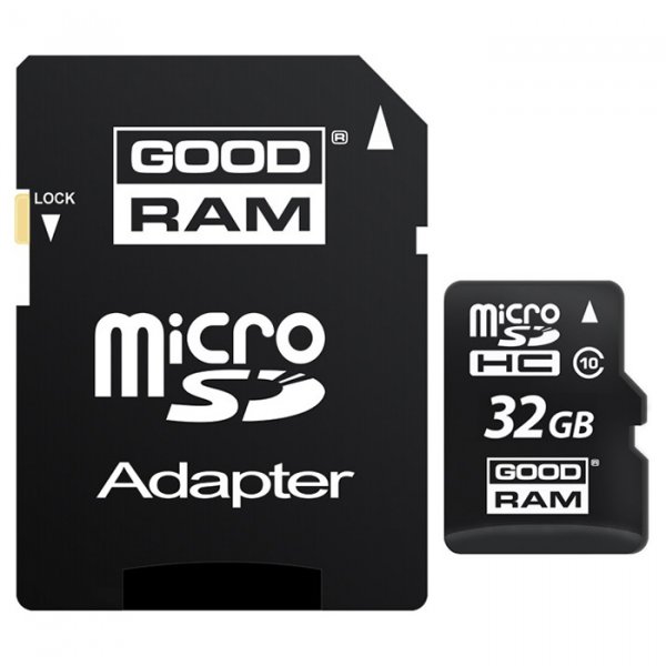 карта памяти GOODRAM 32 GB microSDHC class 10 UHS-I + SD Adapter M1AA-0320R11 - ITMag