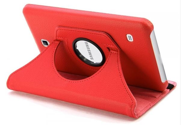 Кожаный чехол-книжка TTX (360 градусов) для Samsung Galaxy Tab 4 7.0 (Красный) - ITMag