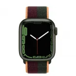 Apple Watch Series 7 GPS 41mm Green Aluminum Case With Sport Loop Dark Cherry/Forest Green (MKNF3)