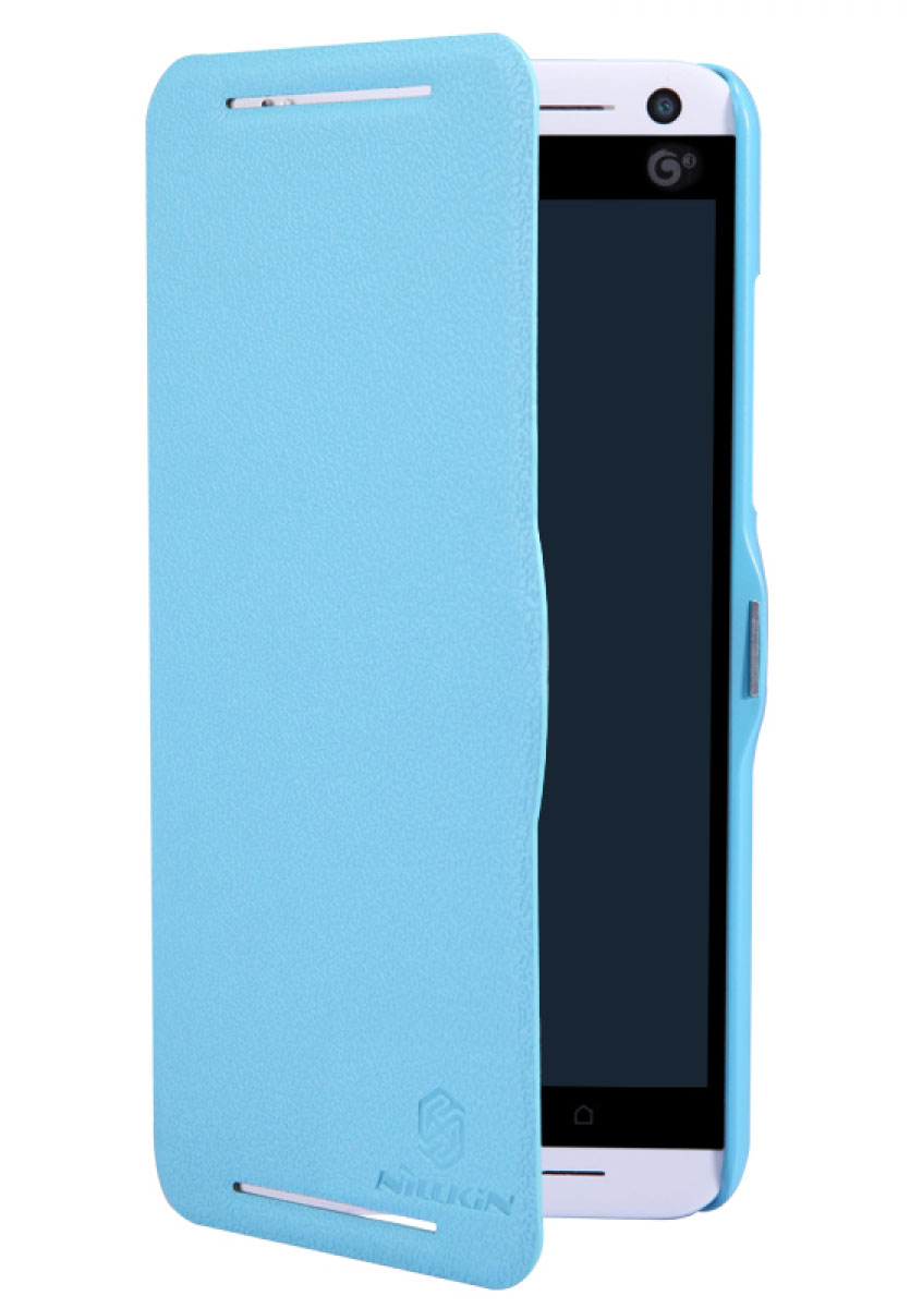 Кожаный чехол (книжка) Nillkin Fresh Series для HTC Desire 700 (Голубой) - ITMag
