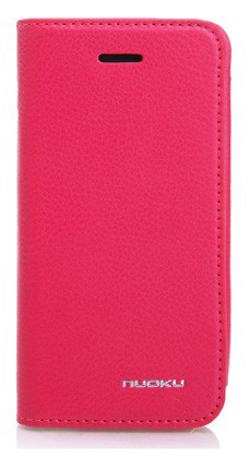 Кожаный чехол Nuoku Grace (книжка) для Apple iPhone 5/5S/5C (+ пленка) (Розовый) - ITMag