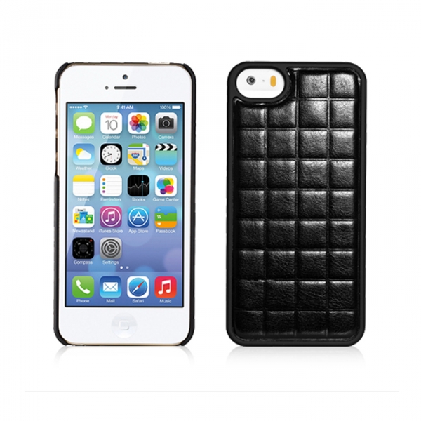Чехол Xoomz для iPhone 5/5S PU Grid Black (back cover) (XIP501) - ITMag