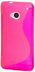TPU Duotone для HTC One / M7 (Розовый (матово/прозрачный))