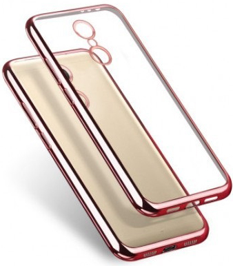 Прозрачный силиконовый чехол EGGO для Xiaomi Redmi 4/4 Prime с глянцевой окантовкой (Розовый) - ITMag