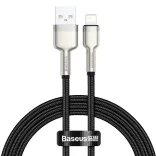 Кабель Lightning Baseus Cafule Series Metal Data Cable USB to IP 2.4A 1m Black (CALJK-A01)
